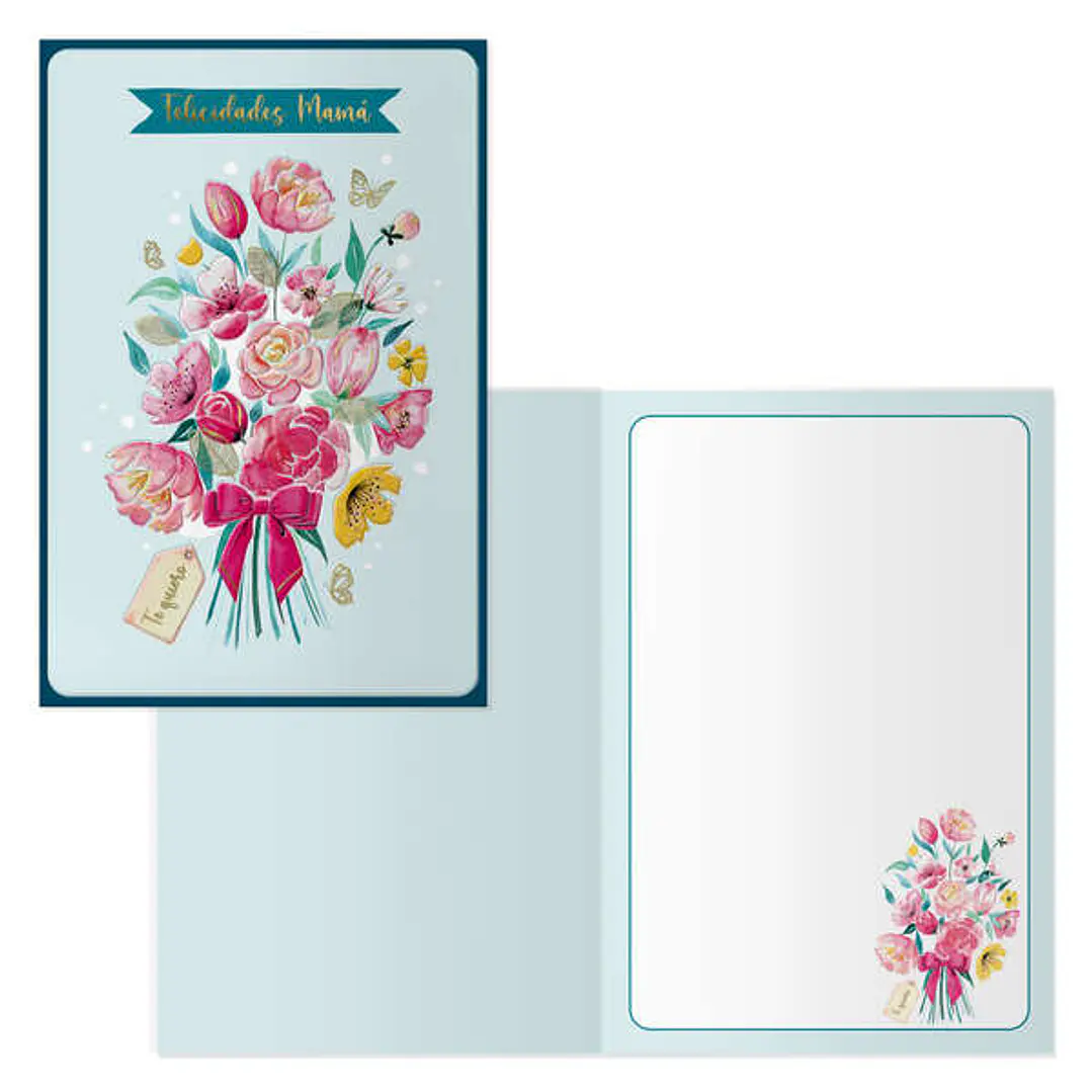 Dohe Pack de 6 Tarjetas de Felicitacion Dia de la Madre - 11.5x17cm - Impresas a Todo Color - Estampaciones con Pelicula de Color - Estampacion en Sec 1