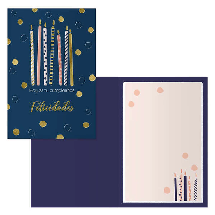 Dohe Pack de 6 Tarjetas de Felicitacion de Cumpleaños - 11.5x17cm - Impresion a Todo Color - Estampaciones con Pelicula de Color - Estampacion en Seco 1