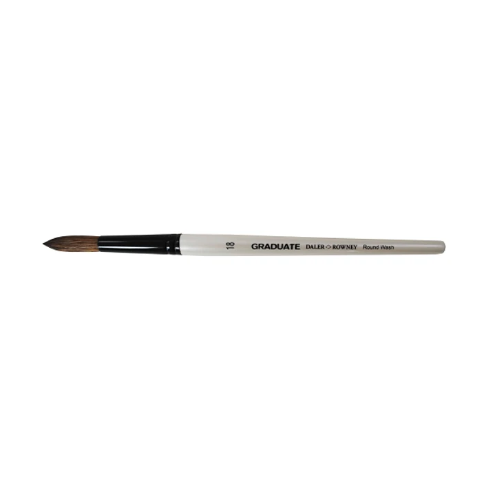 Daler Rowney Graduate Pincel Acuarela - Mezcla de Pelo de Pony y Sintetico - Mango Corto - Redondo Lavis Nº18 1