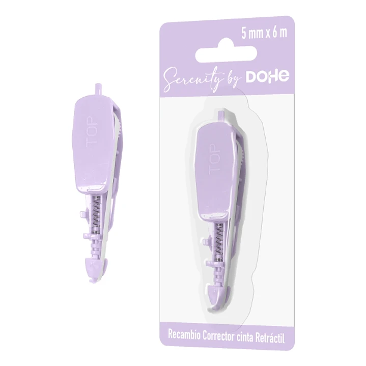 Dohe Serenity Recambio de Cinta Correctora - 5mm x 6m - Retractil - Color Morado 1