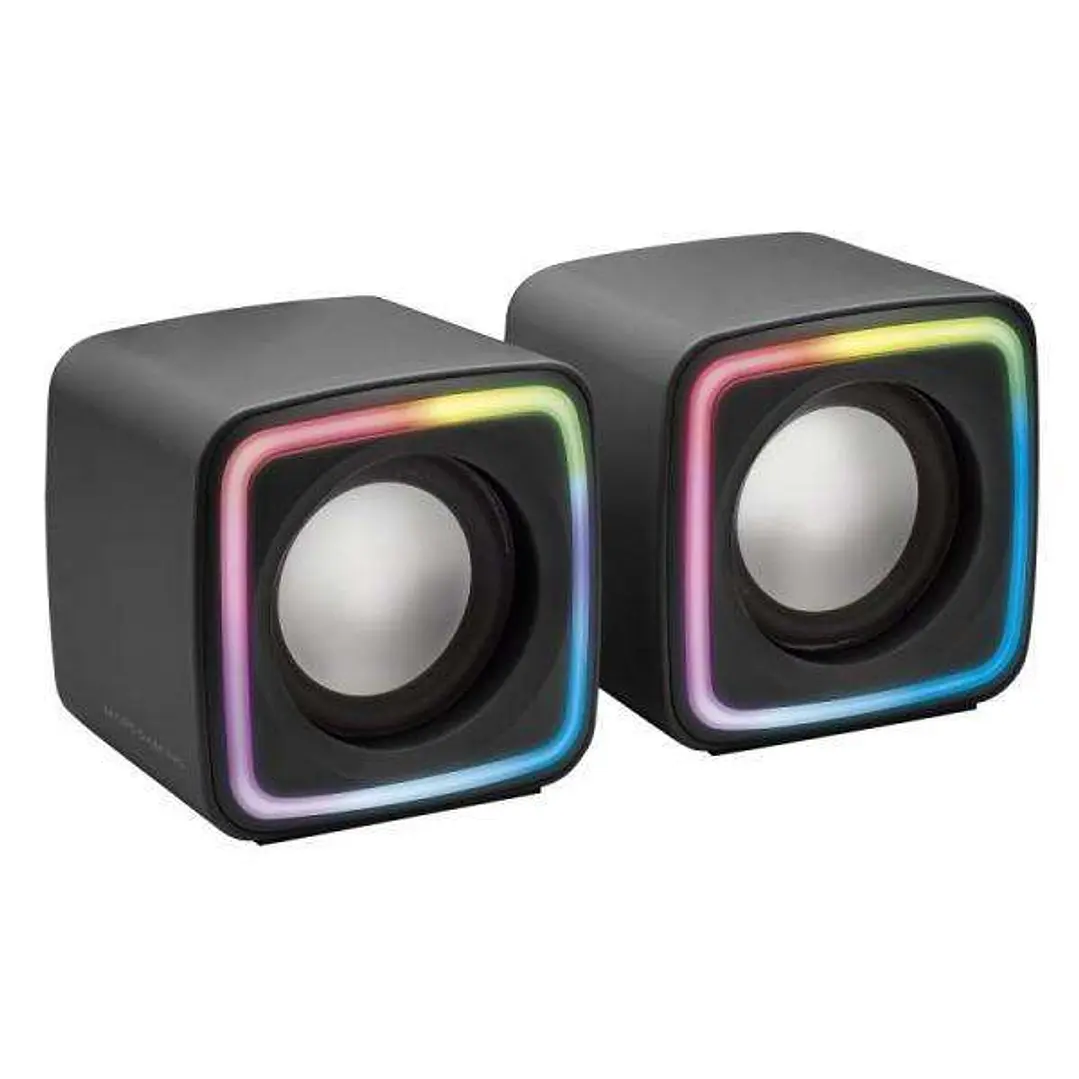 Mars Gaming MSCUBE Altavoces 8W - Iluminacion RGB - Sonido DSP - USB, Entrada Jack 3.5mm - Compactos y Ligeros 1