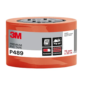 3M Cinta Adhesiva de PVC - 75mm x 33m - Alta Visibilidad - Color Naranja