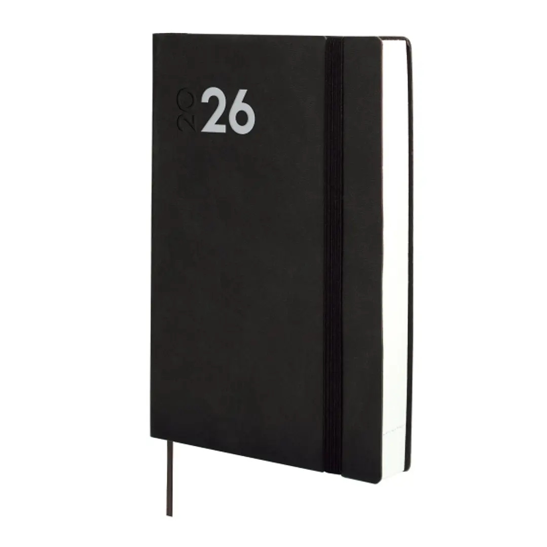 Finocam Dynamic Mara Agenda Profesional - Anual 2026 - Tapa Blanda - Cierre con Goma Elastica - Formato Y10 - 144x22x208mm - 1 Dia por Pagina - Color  1