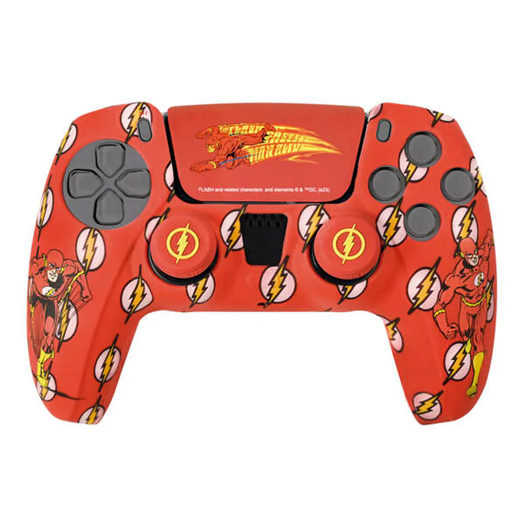 FR-TEC Set de Silicona y Grips de Flash para Dualsense - Funda Lisa y Aterciopelada - Agarre Mejorado con Logo en Relieve - Proteccion y Personalizaci 1