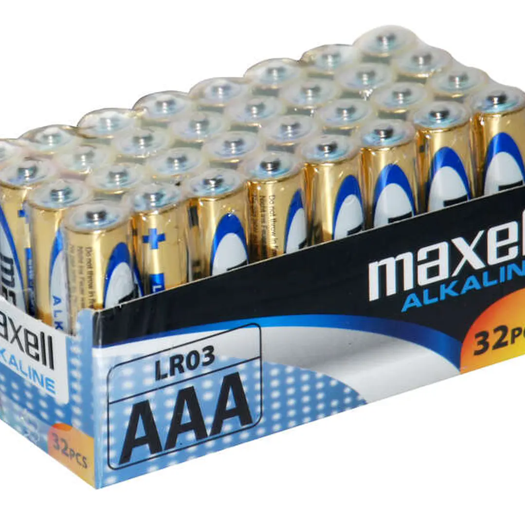 Maxell Pack de 32 Pilas Alcalinas LR03 AAA 1.5V 1