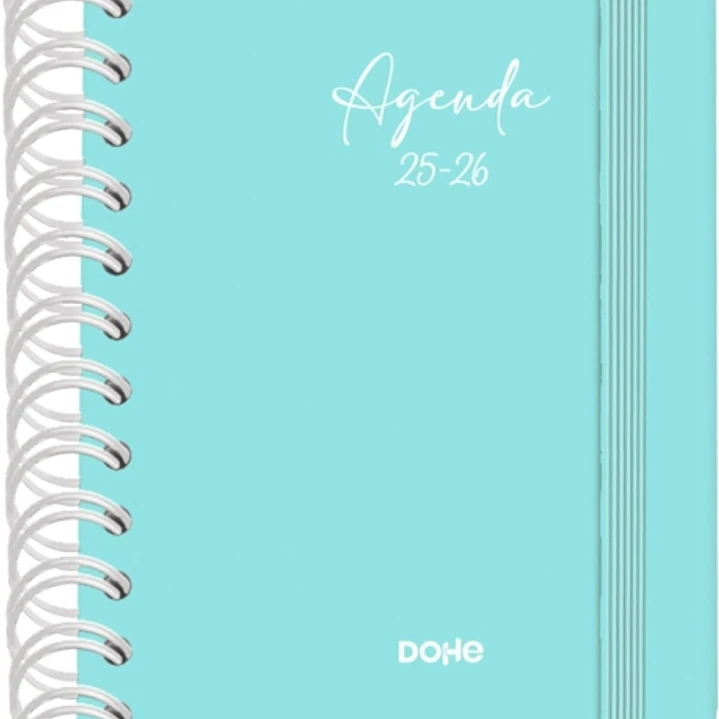 Dohe Serenity Agenda Escolar 25/26 Espiral Wireo A6 - Dia Pagina - Papel 80g/m2 - 4 Hojas de Pegatinas - Cubierta de Carton Plastificado - Cierre con 1