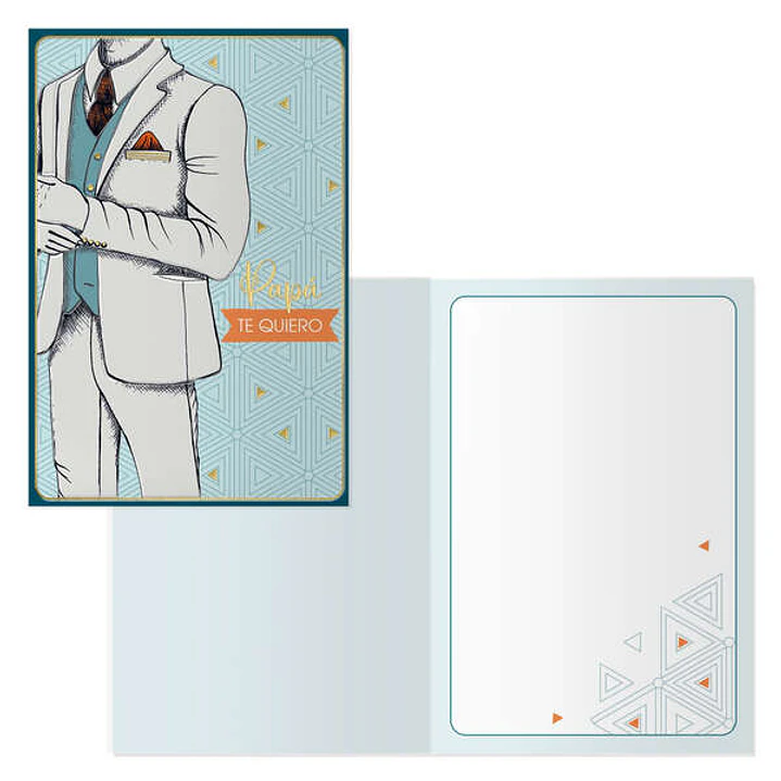 Dohe Pack de 6 Tarjetas de Felicitacion Dia del Padre - 11.5x17cm - Impresion a Todo Color - Estampaciones con Pelicula de Color - Estampacion en Seco 1