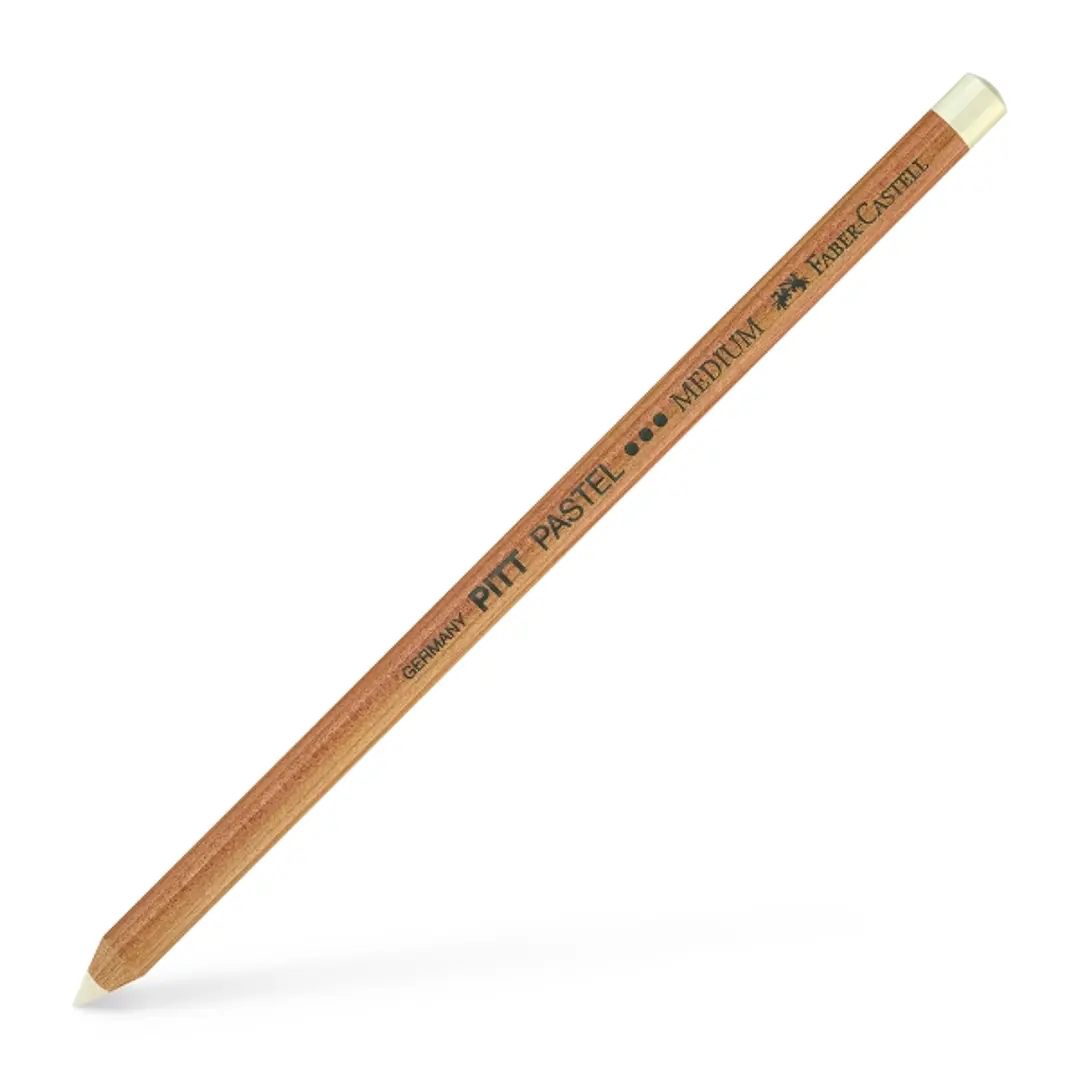 Faber-Castell Lapiz Pitt Pastel 101 - Pigmentos de Alta Calidad - Mina de 4,3mm de Grosor - Color Blanco Medio 1