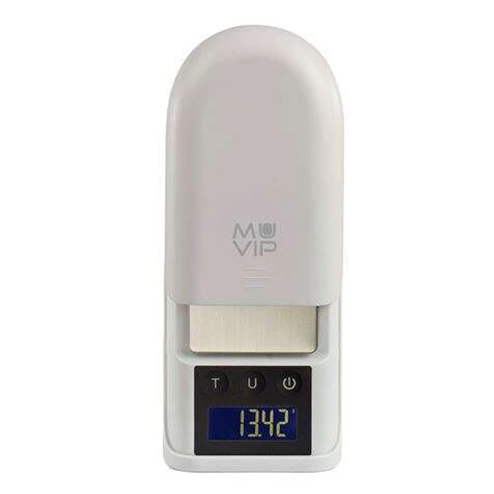 Muvip Bascula de Bolsillo Digital - Superficie Acero Inoxidable - Sensor de Alta Precision - Apagado Automatico - Peso Max. 0.300kg 1