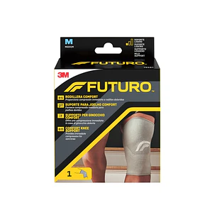 Futuro Comfort Rodillera - Talla M (36.8 - 43.2cm) - Transpirable - Elastico - Color Gris