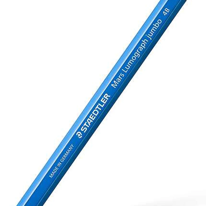 Staedtler Mars Lumograph Jumbo 100J Lapiz de Grafito - Mina 4B - Acabados Metalicos - Diametro Mina 5.3mm - Madera de Bosques Sostenibles 1