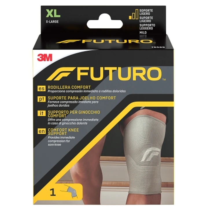 Futuro Comfort Rodillera - Talla XL (49.5 - 55.9cm) - Transpirable - Elastico - Color Gris 1