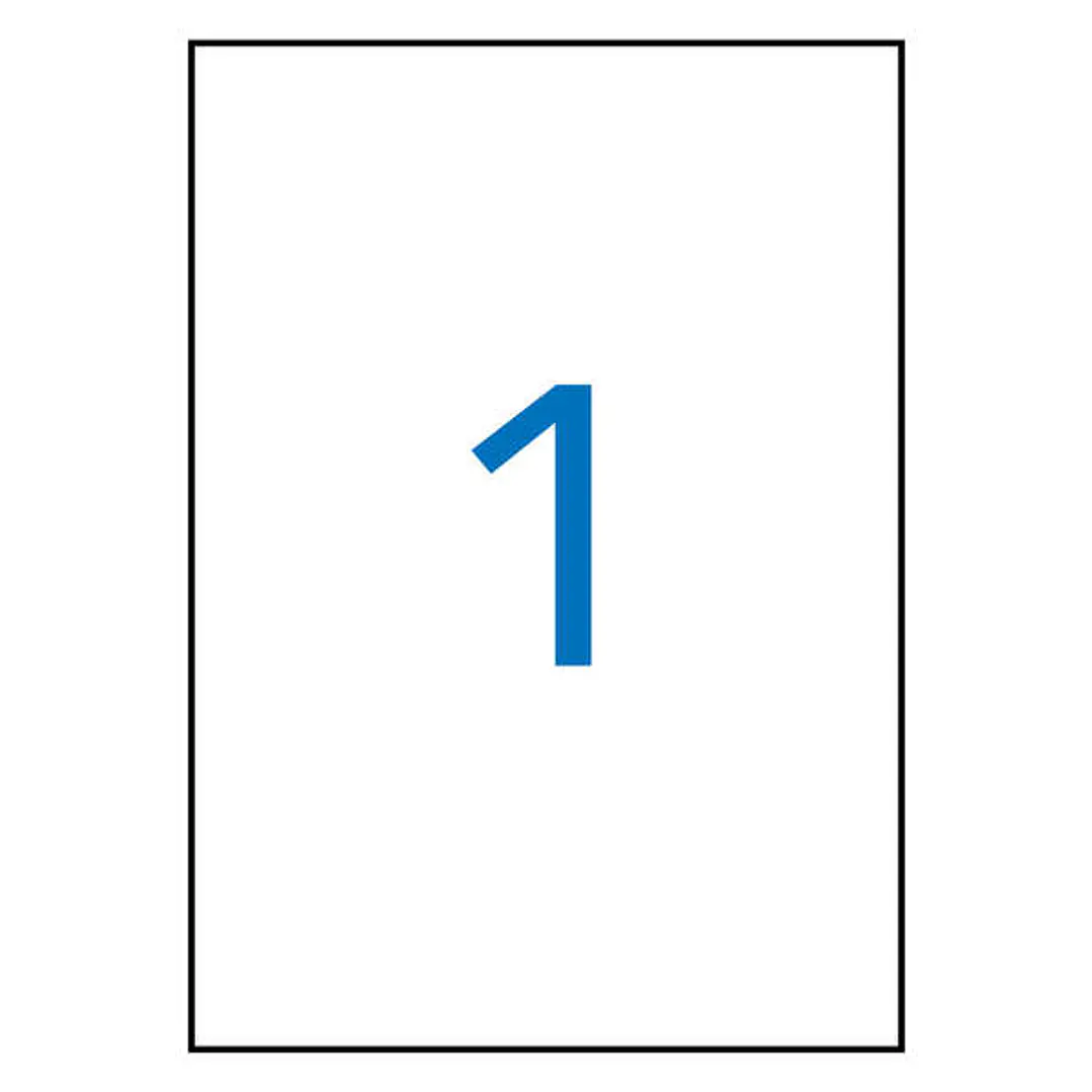 Apli Pack de 20 Etiquetas Naranja Fluorescente 210x297mm - Adhesivo Permanente - Cantos Rectos 1