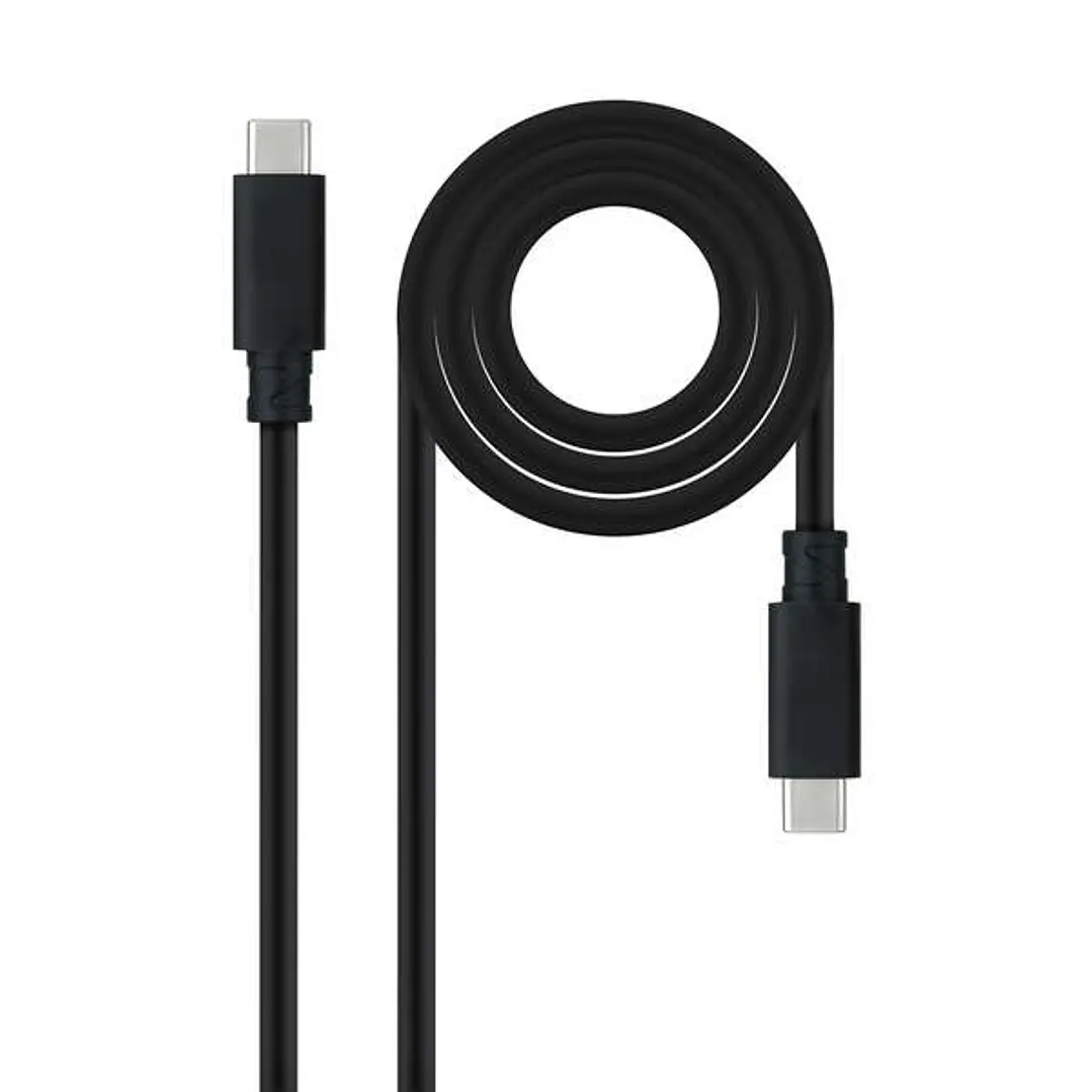 Nanocable Cable USB 3.2 Gen2x2 - 20Gbps - 5A/100W - 4K/60Hz - USB-C/M-USB-C/M - 3m - Color Negro 1