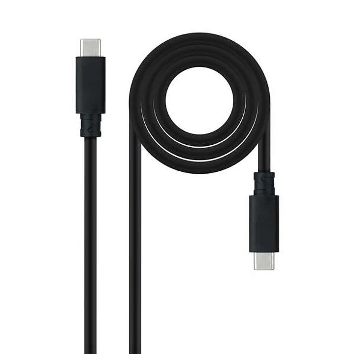 Nanocable Cable USB 3.2 Gen2x2 - 20Gbps - 5A/100W - 4K/60Hz - USB-C/M-USB-C/M - 3m - Color Negro 1