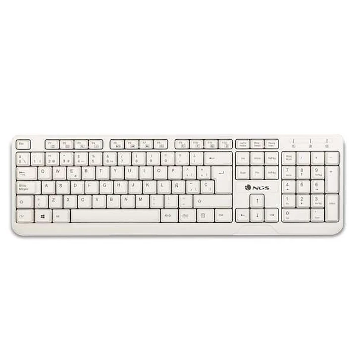 NGS Spike Teclado USB - 12 Teclas Multimedia - Cable de 1.40m - Color Blanco 1