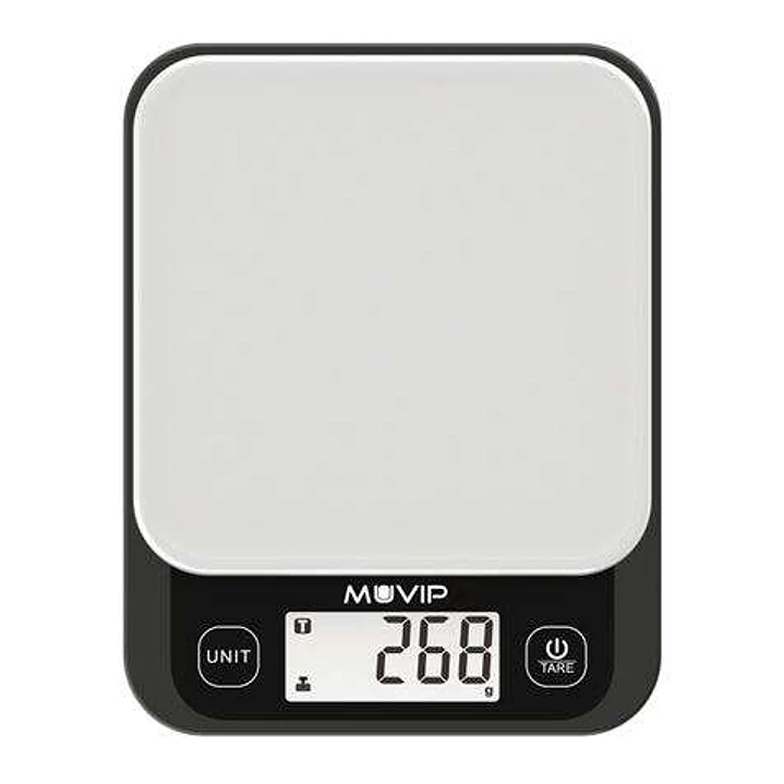 Muvip Bascula de Cocina Digital Super Slim - Sensor de Calibracion Alta Precision - Funcion TARA 1