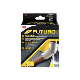 Futuro Comfort Codera - Talla L (28 - 30.5cm) - Transpirable - Elastico - Anatomico - Color Gris
