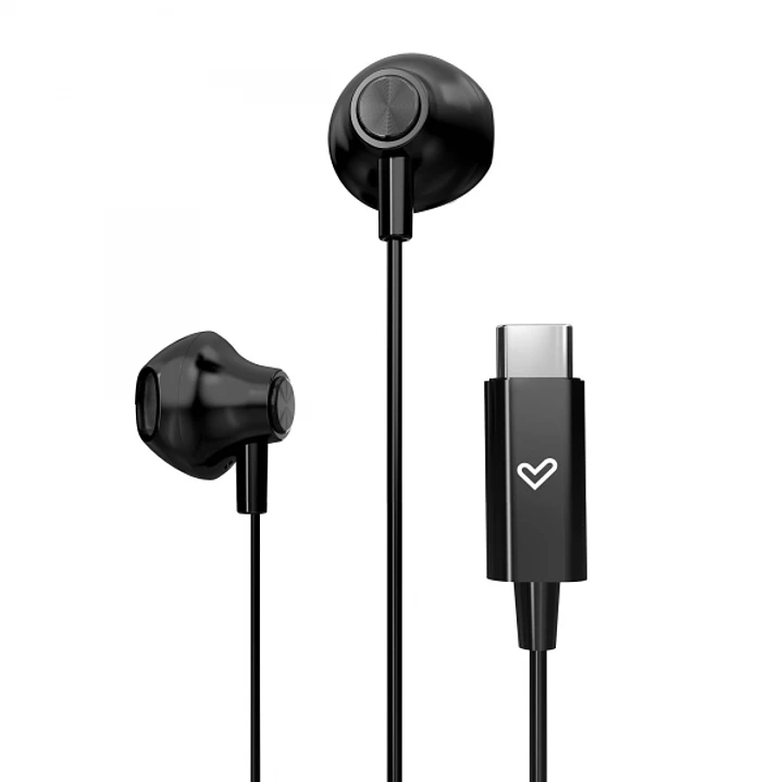 Energy Sistem EasyPods Auriculares de Boton - Sonido HD - Conexion Tipo C - Microfono Integrado - Control de Reproduccion - Cable 120 cm - Packaging R 1
