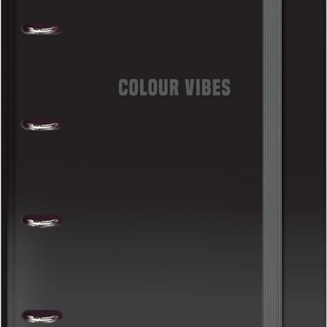 Dohe Colour Vibes Carpeta de 4 Anillas Mixtas de 35mm Recambio 100 Hojas Cuadricula 5mm - Formato A4 - Cierre con Goma - Incluye 4 Separadores y Sobre 1