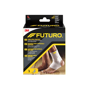 Futuro Comfort Tobillera - Talla L (38.1 - 44.5cm) - Transpirable - Elastico - Color Gris