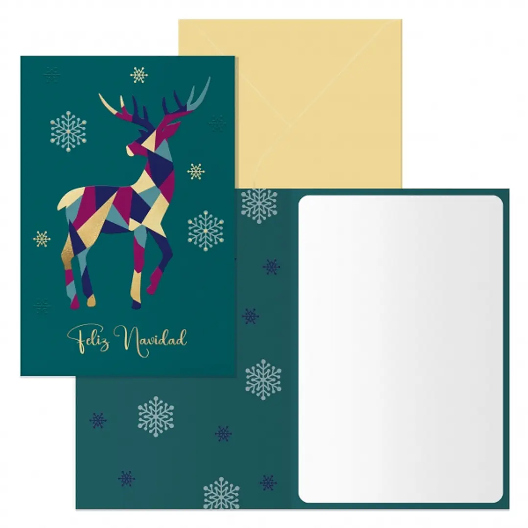 Dohe Heorot Pack de 6 Tarjetas de Felicitacion Navideña con Sobre - Tamaño Cerrada 11.5x17cm, Abierta 23x17cm - Papel Offset - Impresas a todo Color 1