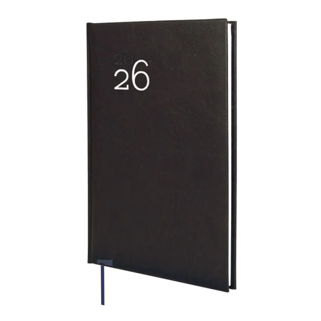 Finocam Dynamic Milano Agenda Profesional - Anual 2026 - Tapa Dura Acolchada - Formato Y11 - 168x19x245mm - Semana Vista en Vertical - Color Negro 1