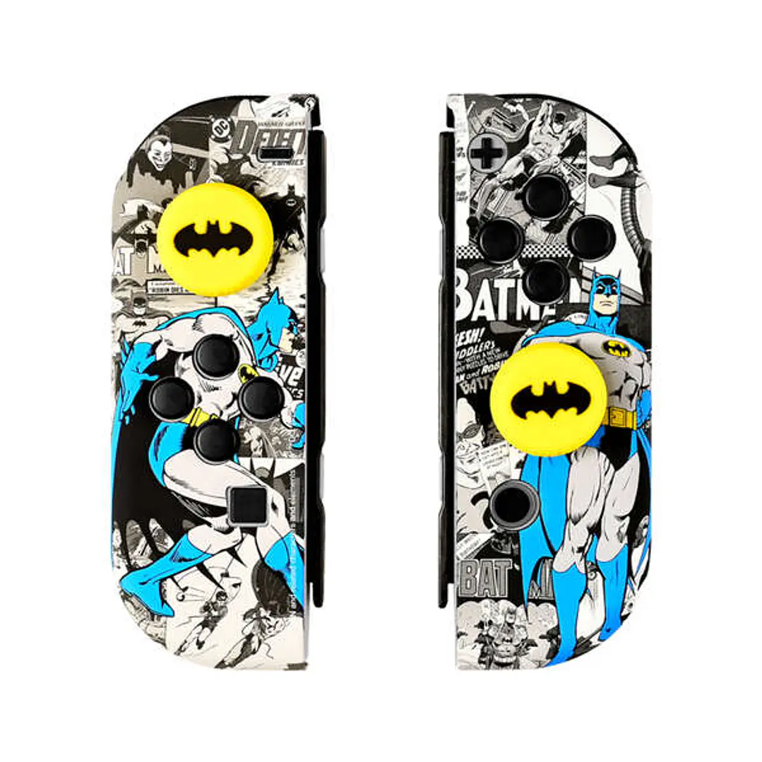 FR-TEC Combo Pack Batman Carcasas Duras Protectoras para Joycons Nintendo Switch - Grips con Logo de Batman - Caja de 16 Juegos - Color Varios 1