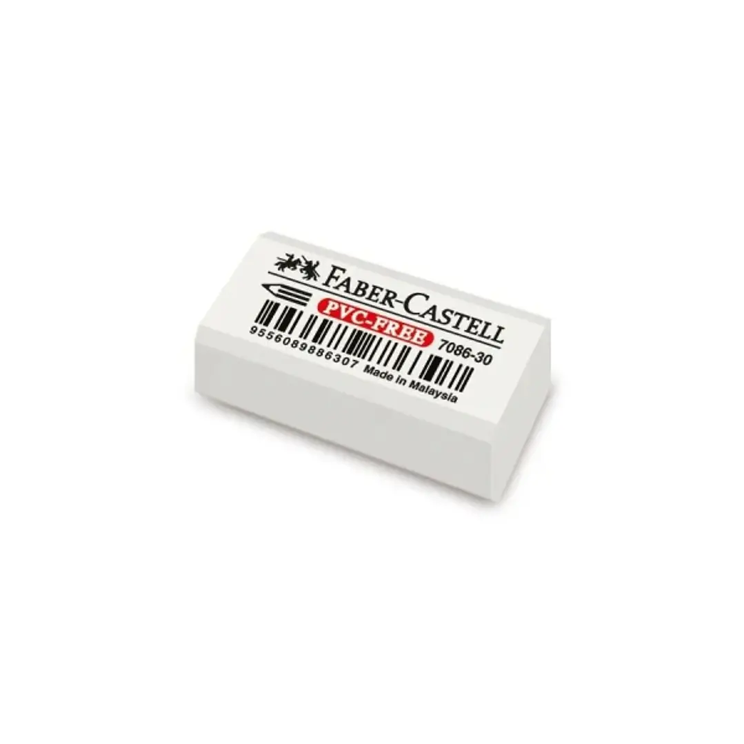 Faber-Castell 7086 Goma de Borrar Compacta de Plastico sin PVC - Borrado Limpio y Facil 1