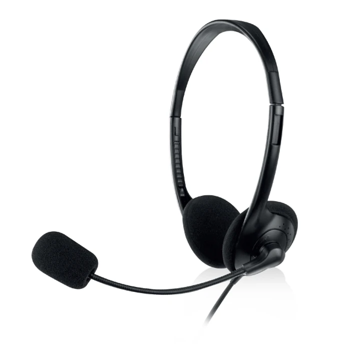 Ewent Auriculares Estereo USB - Microfono Integrado - Cable de 2.1m - Color Negro 1
