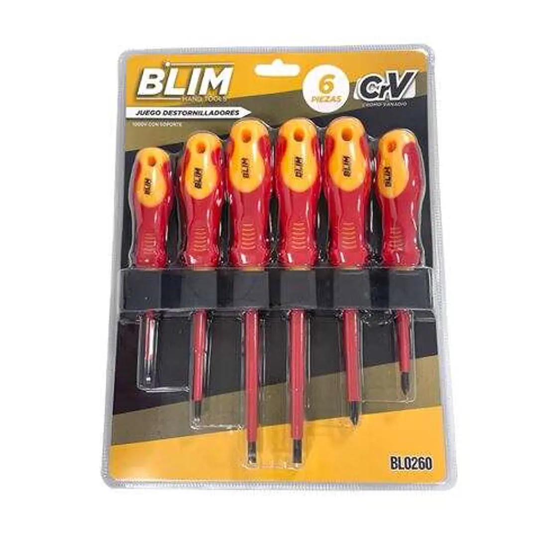 Blim Juego 6 Piezas Destornilladores - 1.000V - Con Soporte 1