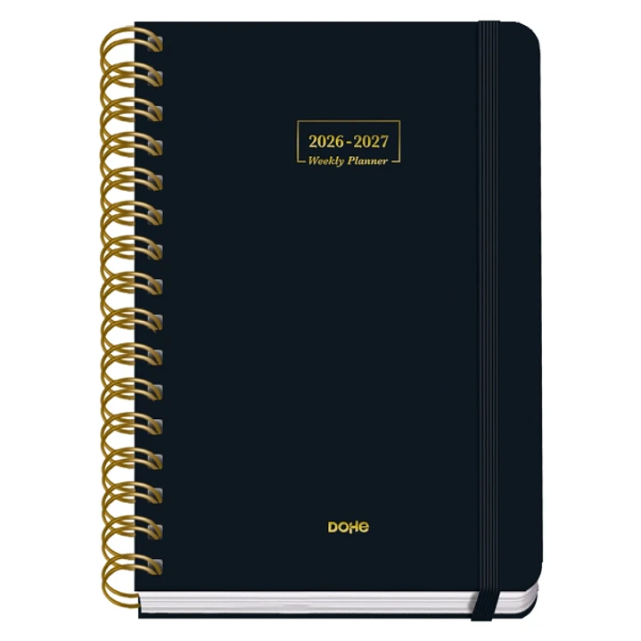 Dohe Premium Agenda Escolar 26/27 - Formato A5 - Dia Pagina - Papel Offset Ahuesado 80g - Cubierta de Carton Plastificado - Espiral Metalica Doble - G 1