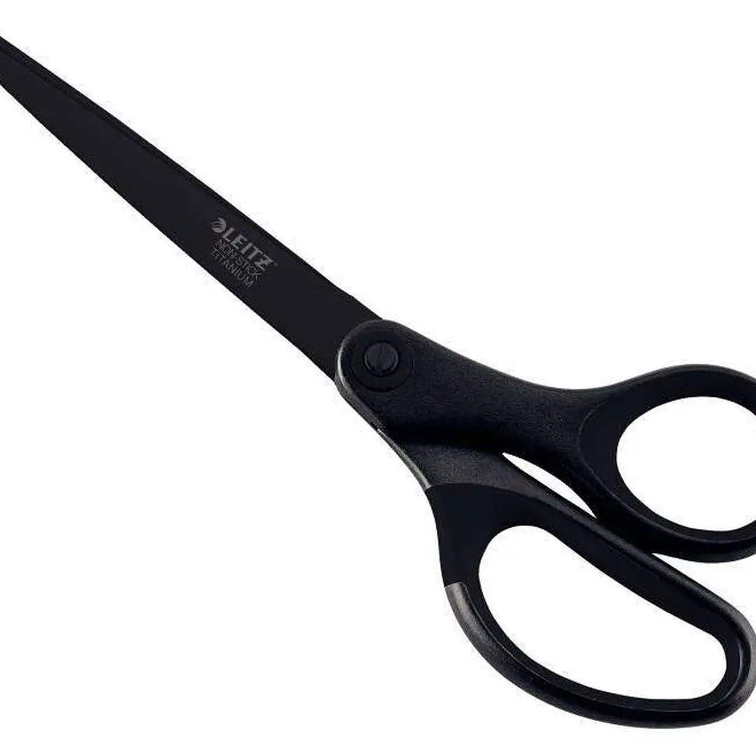 Leitz Quality Tijeras de Acero Inoxidable 18cm - Revestimiento de Titanio - Antiadherentes - Agarre Ergonomico - Color Negro 1