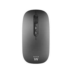 Ewent Raton Inalambrico - Conectividad Multidispositivo - Activacion Asistente IA - Recargable - 6 Botones - Bateria de 500mAh - Color Negro