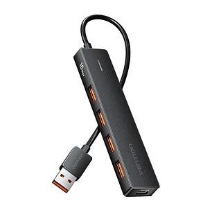 Vention HUB 5 en 1 USB-A 3.2 Gen2 a 4xUSB 3.2 Gen2/USB-C 10G - 0.15m - Color Negro