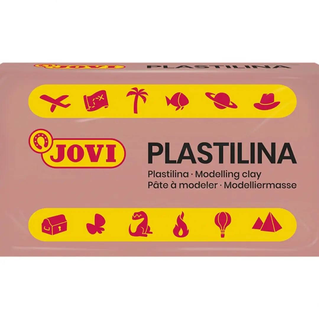 Jovi Caja de 30 Pastillas de Plastilina 50G - Muy Moldeable - No Se Seca - sin Gluten - Libre de Alergenos - No Toxica - Color Rosa 1
