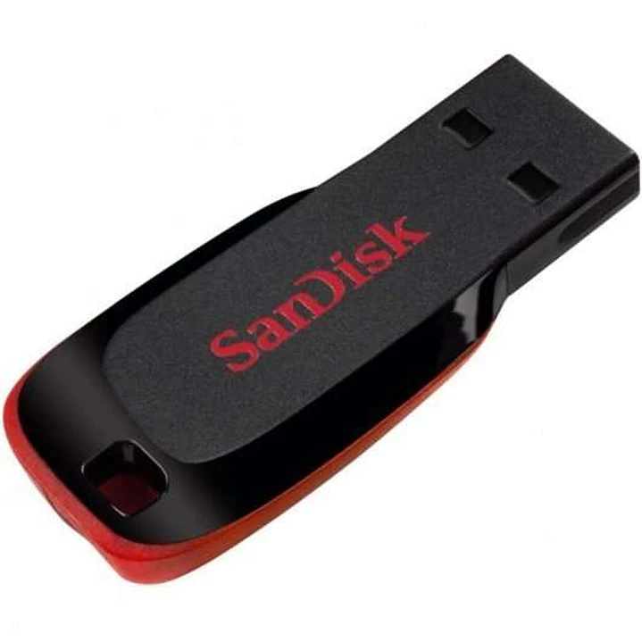 Sandisk Cruzer Blade Memoria USB 2.0 64GB - Sin Tapa - Color Negro/Rojo (Pendrive) 1