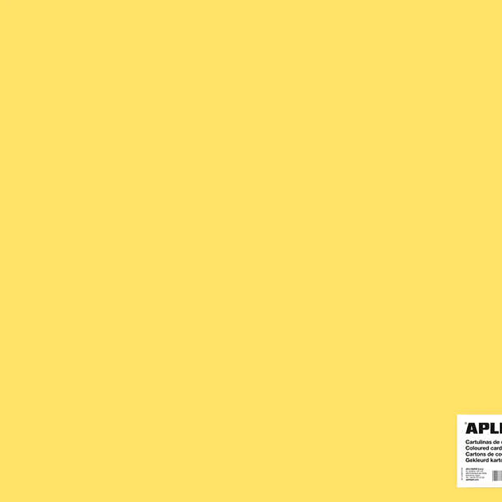 Apli Cartulina Amarillo Claro 50 x 65cm 170g 25 Hojas 1