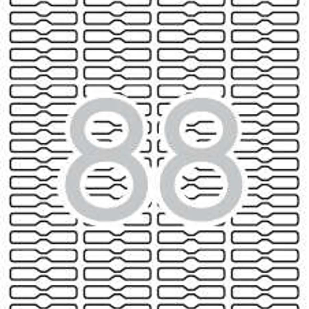 Apli Pack con 2.200 Etiquetas Especial Joyeria - Medidas 45x8mm - 25 Hojas por 88 Etiquetas - Adhesivo Removible - Cantos Romos - Color Blanco 1