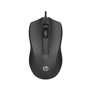 HP 105 Raton USB- Sensor Optico 1600 DPI - Diseño Ambidiestro Ergonomico - 3 Botones con Rueda de Desplazamiento - Ligero y Duradero - Color Negro