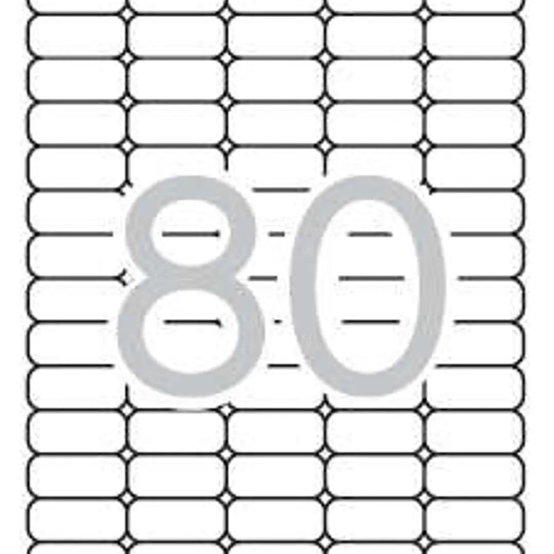 Apli Pack de 2.000 Etiquetas 35.6x16.9mm - 25 Hojas por 80 Etiquetas - Adhesivo Removible - Cantos Romos - Aptas para Impresion Inkjet, Laser - Color  1