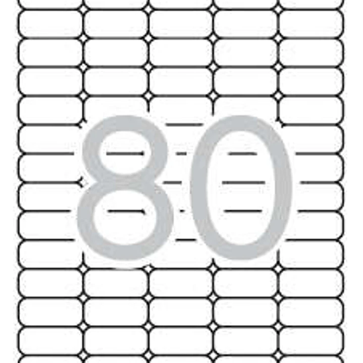 Apli Pack de 2.000 Etiquetas 35.6x16.9mm - 25 Hojas por 80 Etiquetas - Adhesivo Removible - Cantos Romos - Aptas para Impresion Inkjet, Laser - Color  1