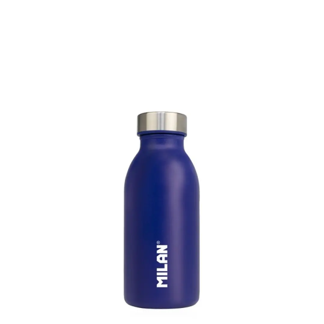Milan Serie Acid Botella Isotermica 0.35L - Doble Pared de Acero Inoxidable - Liquidos Calientes hasta 12h, Frios hasta 24h - Color Azul 1