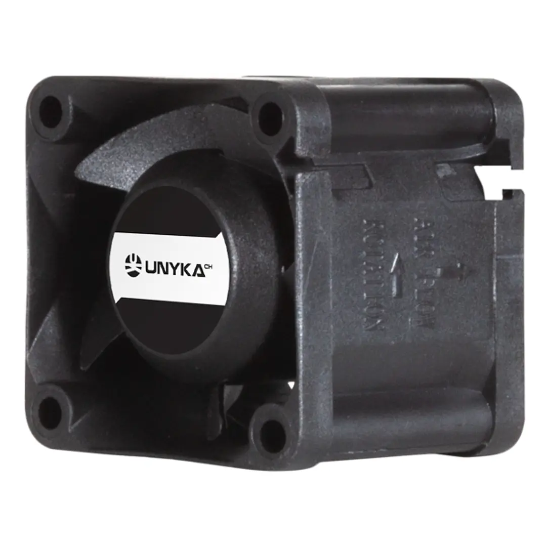 Unykach Server Ventilador 40mm de Doble Bola - Velocidad Max. 6000rpm - Conector de 4 Pines con Control de Temperatura - Color Negro 1