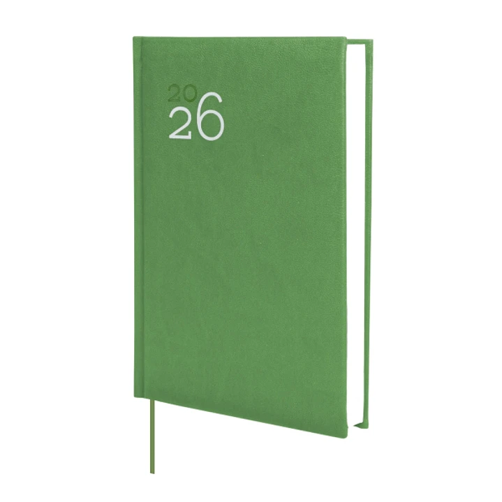Finocam Dynamic Milano Agenda Profesional en Catalan - Anual 2026 - Tapa Dura Acolchada - Formato Y10 - 143x29x210mm - 1 Dia por Pagina - Color Verde 1