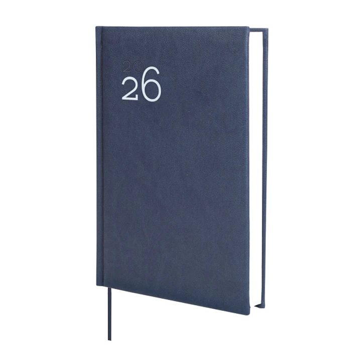 Finocam Dynamic Milano Agenda Profesional - Anual 2026 - Tapa Dura Acolchada - Formato Y10 - 143x29x210mm - 1 Dia por Pagina - Color Azul 1