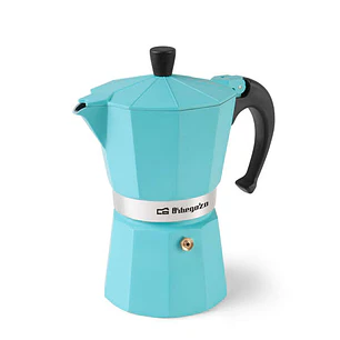Orbegozo KFV 645 Cafetera de Aluminio - Prepara 6 Tazas de Cafe en Minutos - Compatible con Diferentes Tipos de Cocinas - Mango Ergonomico y Valvula d