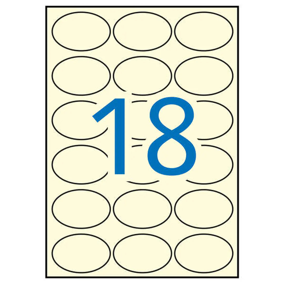 Apli Etiquetas Crema Permanentes 63.5 x 42.3mm 20 Hojas 1