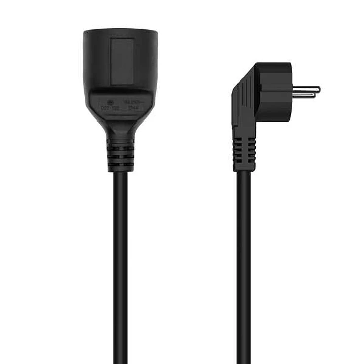 Aisens Cable Alargador de Alimentacion Schuko - CEE7/M-CEE7/H - 5.0M - Color Negro 1
