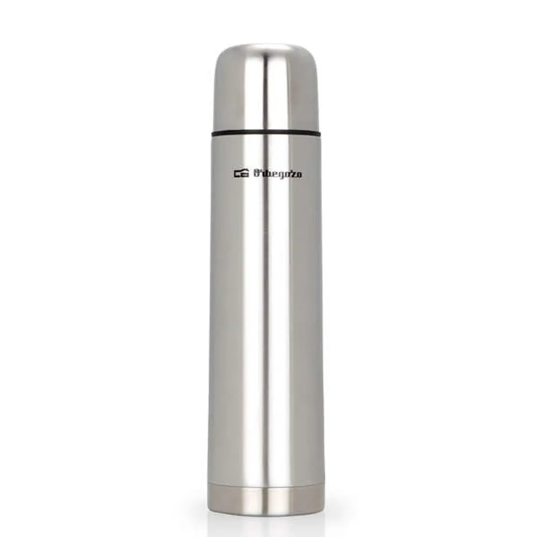 Orbegozo TRL 10060 Termo Inoxidable - Mantiene Liquidos Frios por 24H y Calientes por 12H - Capacidad 1000ml - Tapon Dosificador - Antioxidante y sin  1